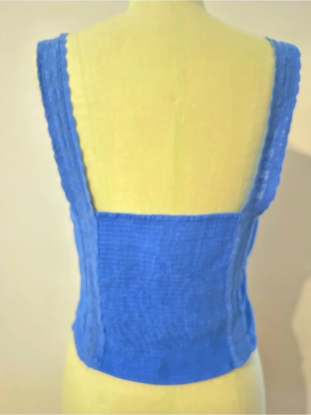 Cornflower Blue Button-Front Women's Tank Top
